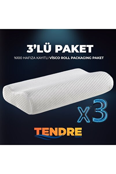 Auracar Ortopedik Yastık 3'lü Paket 50x32x12-8 Cm
