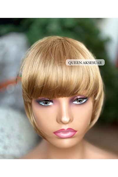 QUEEN AKSESUAR İthal Fiber gerçek doğal görünüm perçem kahkül postiş peruk çı...