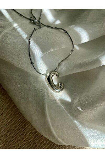 faseb C Balon Çelik Harf Kolye