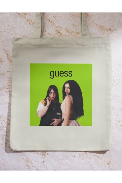 redame Billie Gues Charli XCX Serisi Brat Y2K Cover Bez Çanta Tote Bag