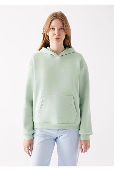 Mavi Kapüşonlu Yeşil Basic Sweatshirt 167299-34667
