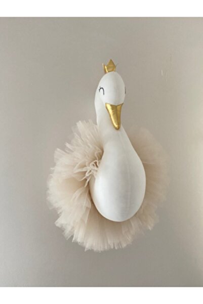 minibellababy Kuğu Büst 50cm Bej Tül Çocuk Odası Duvar Dekoru