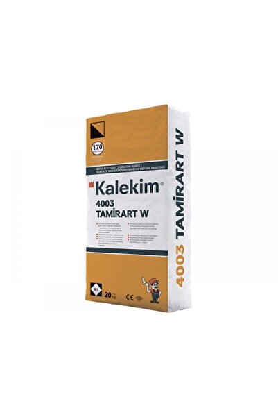 Kalekim 4003 Tamirart W Beyaz Renkli Ince Yüzey Düzeltme Ve Tamir Harcı 20 Kg