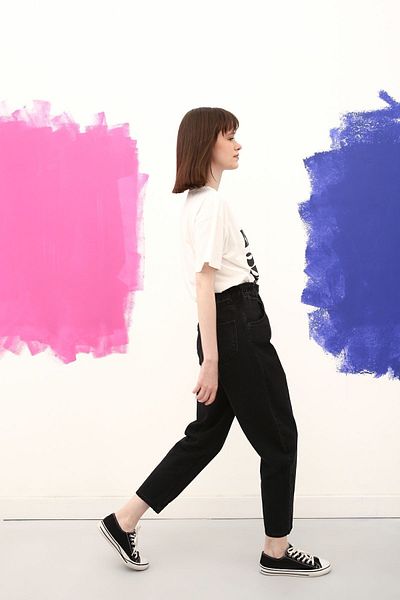 ALLDAY Anthracite 100% βαμβακερό κορδόνι τζιν παντελόνι