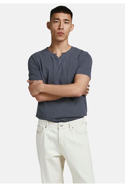 Jack & Jones Hemd Henley-Shirt T-Shirt JJESPLIT NECK TEE
