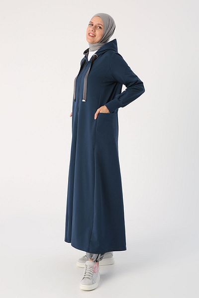 ALLDAY Dunkel Indigo Wildleder Kapuzenpullover