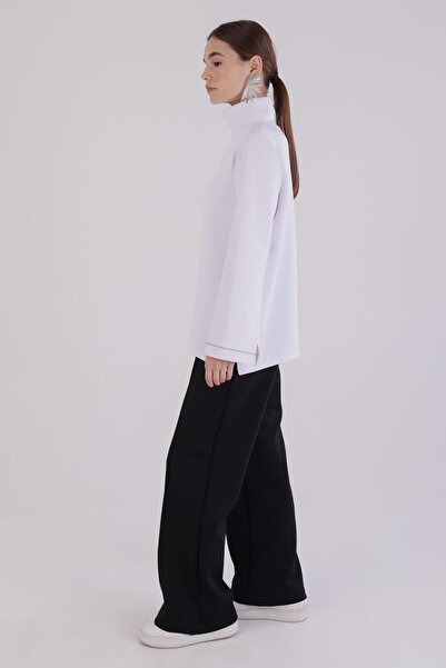 ALLDAY Λευκό-γιακά με μανίκια Scuba μπλούζα