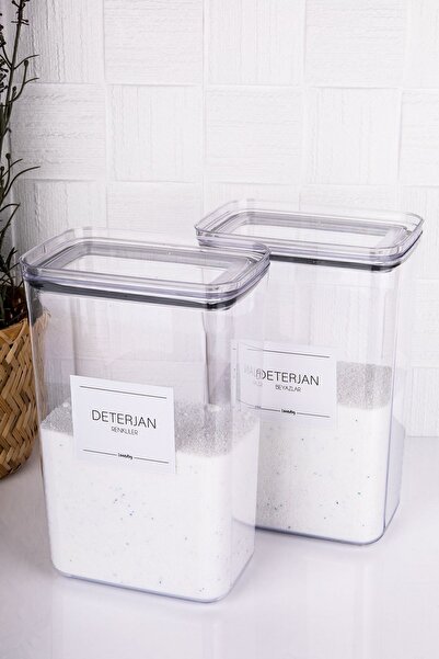 Home Deterjan Kavanozu/kutusu(beyazlar)-deterjan Kavanozu/kutusu(renkliler) 2900ml