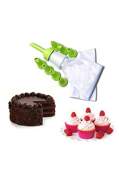 TBYSHOP Krema Torba Seti Krem Şanti Sıkma Aparatı Krema Torbası 9 Adet Uçlu