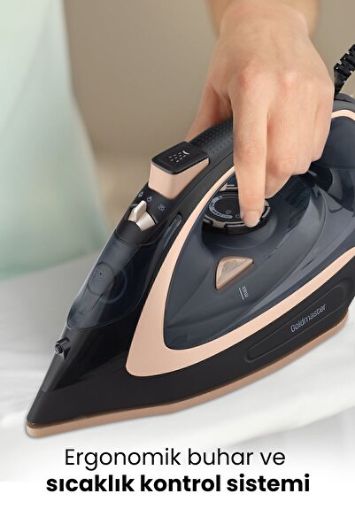 GOLDMASTER Extrajett 2600 Watt - Shock Steam Iron with Ceramic, Heavy Base and Technology 180 gr