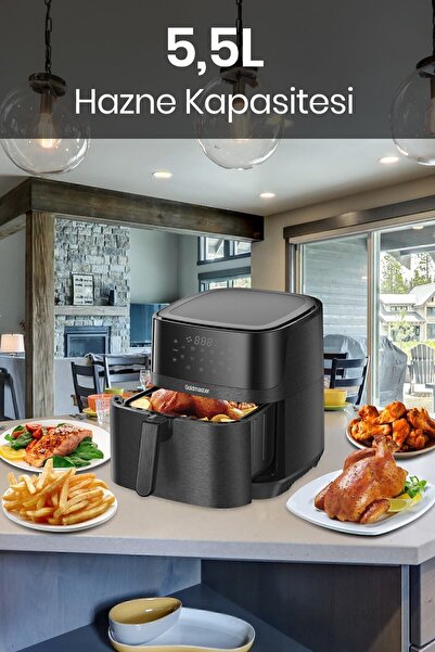GOLDMASTER Palmi Sıcak Tutma Özellikli 7 Litre Geniş XXL Dokunmatik 10 Ön Ayarlı Airfryer Sıcak Hava Fritözü
