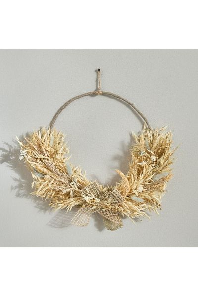 Home Box Miley Dried Flower Star Grass Wreath - 36x5x36 cm