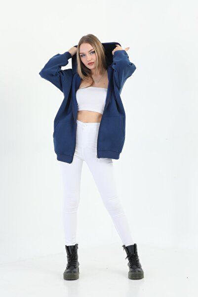 batı Cămașă oversize cu fermoar