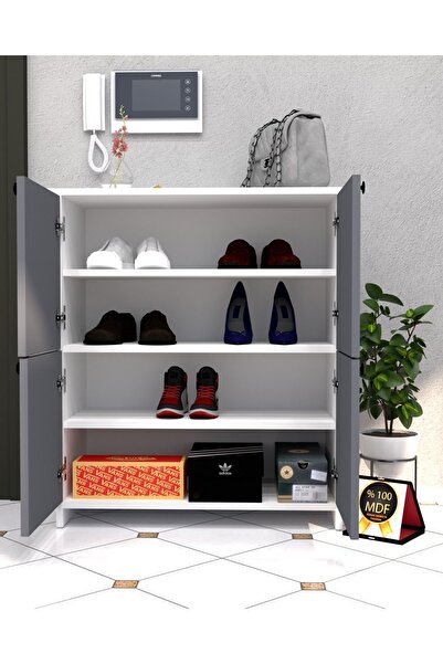 KONAK EV EŞYALARI Torre Ayakkabılık,%100 MDF,Kolay Kurulum,ÇokAmaçlı Dolap