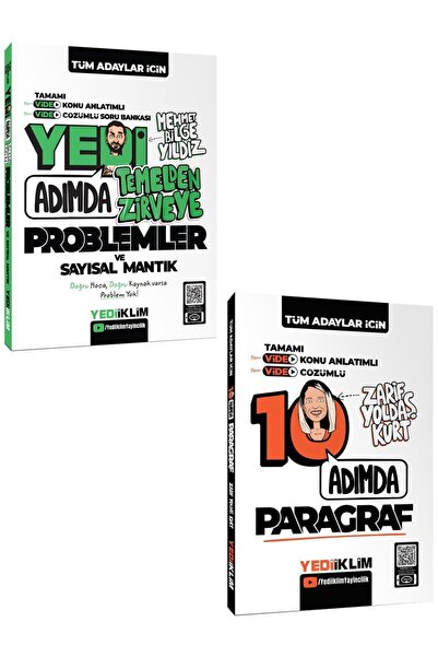 Yediiklim Yayınları Tüm Adaylar için Yedi Adımda Problemler 10 Adımda Paragra...