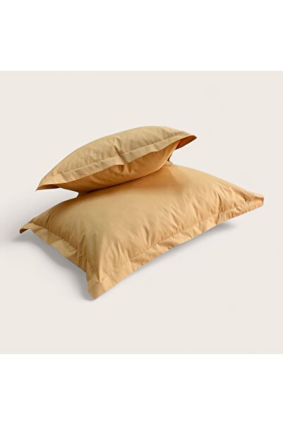 Home %100 Pamuk Oxford Yastık Kılıfı Seti Hardal Sarısı