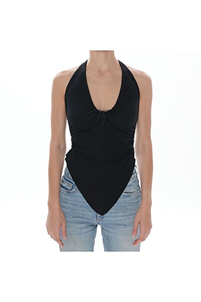 Oment Design Λεπτομερής μπλούζα με κορδόνι