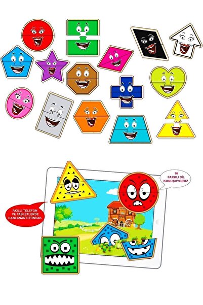 Buzka Toys Jagu Maxi Puzzle Shapes Video Supported Talking Educational Matchi...