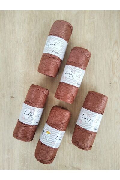 TıkTık AL Hobby Clb 5'li Makrome Polyester Hobi Ipi Kremit 100gr X 5 Adet