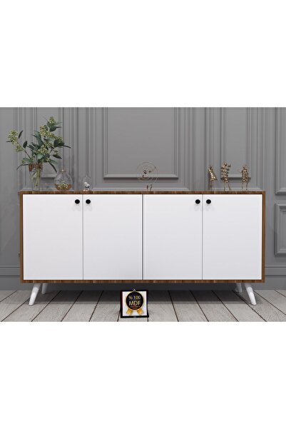 KONAK EV EŞYALARI Espino Konsol,TV Ünitesi,Dekoratif Dolap,Vitrin,%100 MDF,Ko...