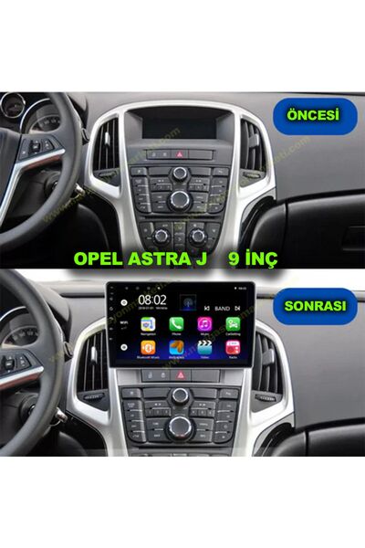 NAVMİNA Opel Astra J Uyumlu 9 Inç 4-32 Gb Multimedya Kamera