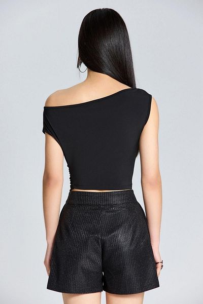 boutiquen 2627 Μαύρη μπλούζα Boat Neck