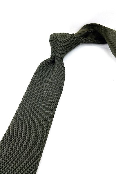 Kravatkolik Fir Green Plain Knitted Tie Knitted 8352