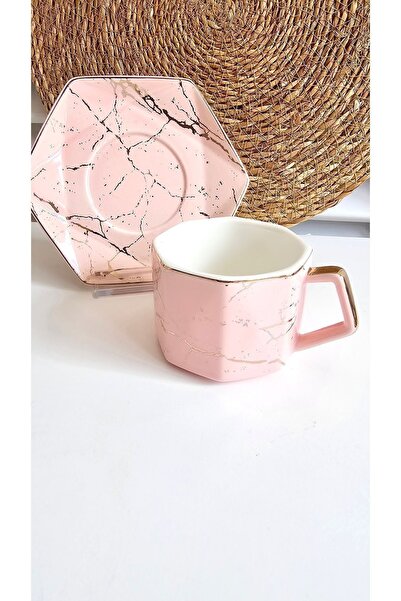 housein Porselen Altın Yaldızlı Nescafe Çay Fincanı Ofis 2 Parça