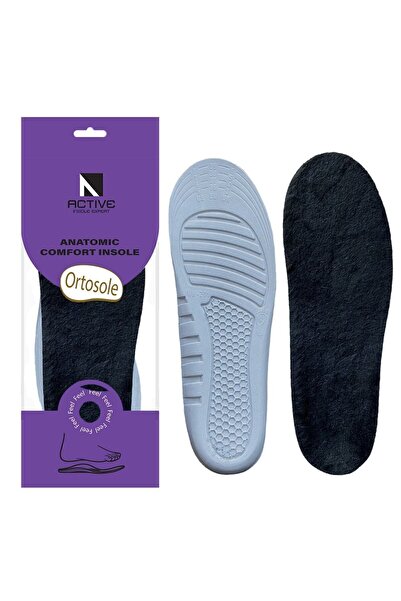 Ortosole OS201.PL - Siyah Yün Tabanlık | Kışın Sıcak Tutan, Soğuk Havalara Ka...