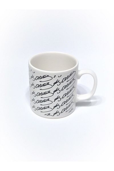 GULHANILE مج أبيض مطفي كمال أتاتورك سيجنتشر 10 سم