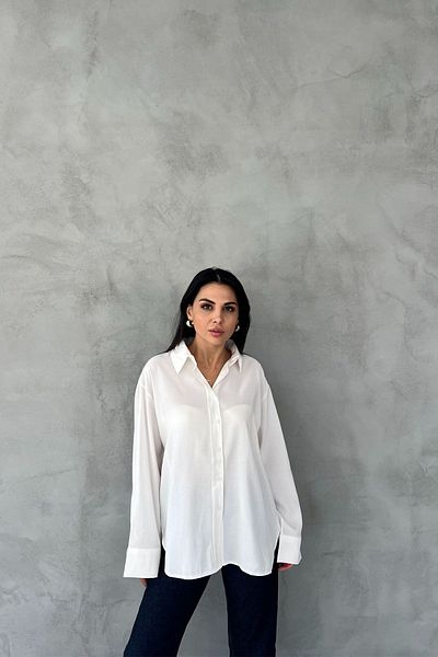 Seda Yalçın Atelier Long Sleeve White Modal Basic Shirt