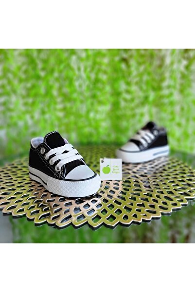 elma bebe Unisex Kız Erkek Bebe Çocuk Kısa Bağcıklı Kanvas Keten Sneaker Spor Ayakkabı