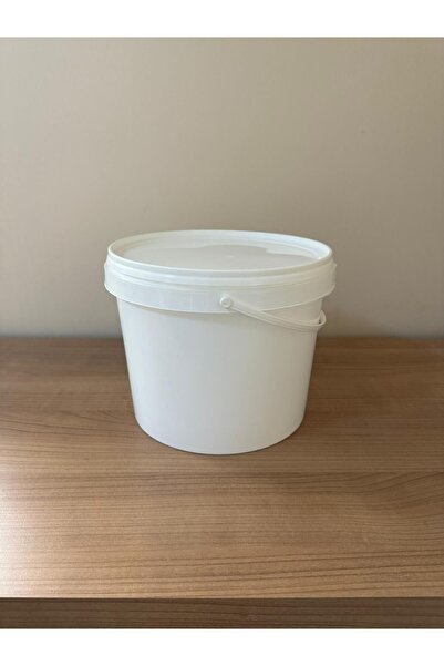 Erbaşlar 5 Adet 5 Lt Beyaz Plastik Kova (KAPAKLI) Un, Bakliyat, Şeker, Yoğurt, Erzak Ve Gıda Saklama