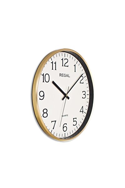 Regal Ceas 0250 Ceas de perete cu cadran alb cu ramă din aur fin