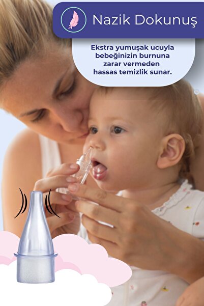 BLUEWELL ORTHOPEDICS PRODUCTS Otribebe Brunobaby Weebaby Uyumlu Nazal Aspiratör Yedek Uç Burun Aspiratörü Ucu Yumuşak Uçlu 10'lu