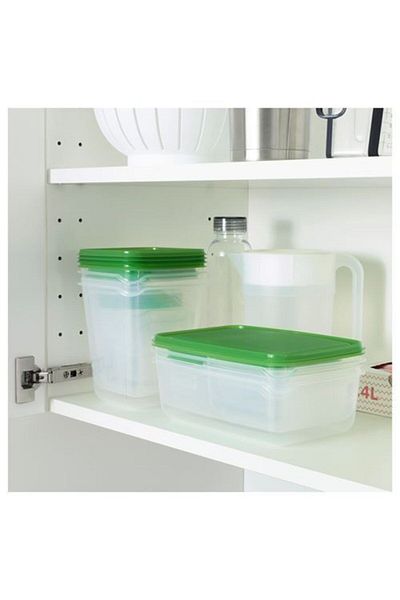 IKEA Storage Containers 17 Pieces Multipurpose Containers Practical Ease of Use Green