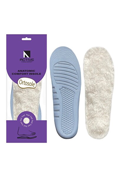 Ortosole OS201.PL - Beyaz Yün Tabanlık | Kışın Sıcak Tutan, Soğuk Havalara Ka...