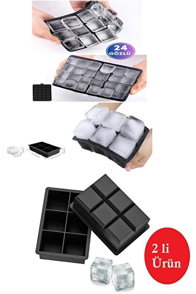GULHANILE 6-Section 24-Piece Freezer Silicone Square - Practical Large Size