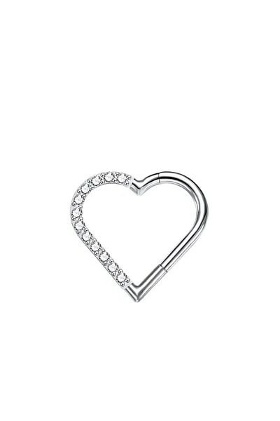 Janset Titanium Heart Model - Right Ear Piercing - F136 Model Number