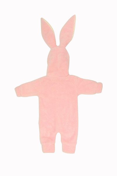 Mama's Kido Rabbit Jumpsuit Wellsoft Plush Fabric - Pink - Kido3010