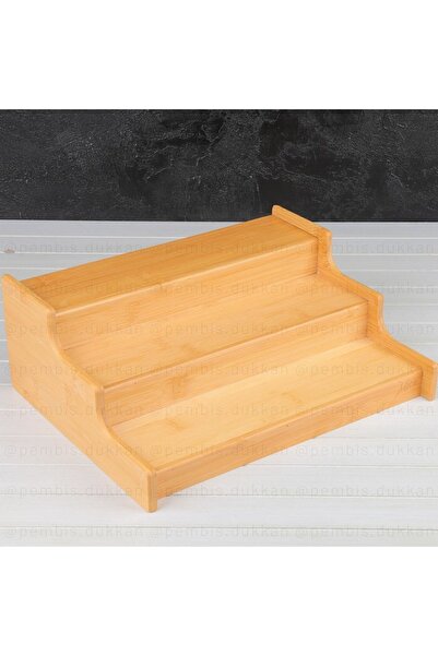 Genel Markalar BAMBU 3 KATLI MERDVENLİ BAHARAT STANDI, BAHARATLIK, DÜZENLEYİCİ ORGANİZER, SUNUM TAHTASI