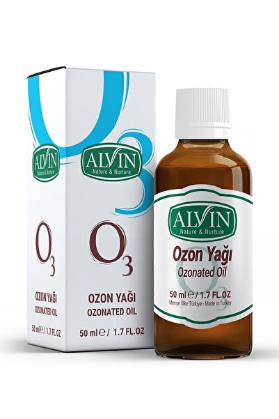 Alvin Ozon Yağı, Ozonlanmış Zeytinyağı, Soğuk Sıkım, %100 Saf Ve Doğal, 50 ml