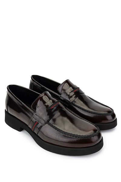 Tamer Tanca Men's Burgundy Loafer - Genuine Leather Shoes