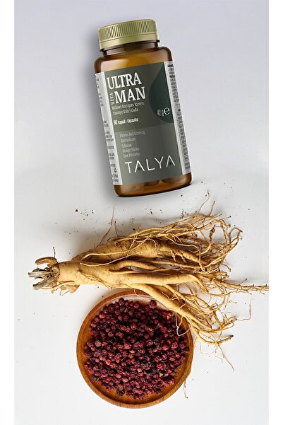 Talya Ultra VitaMAN Bitkisel Karışım İçeren Takviye Edici Gıda, 60 Kapsül (Erkekler İçin)