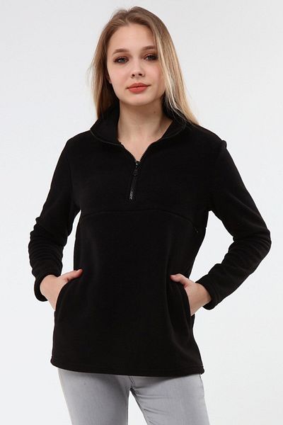 Luvmabelly Myra4550 Поларно яке за кърмене с цип - черно