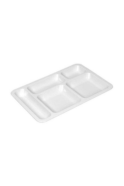 Mode49 Unbreakable Plastic Table Dish Plate 5 Compartments A Quality 10 Pieces