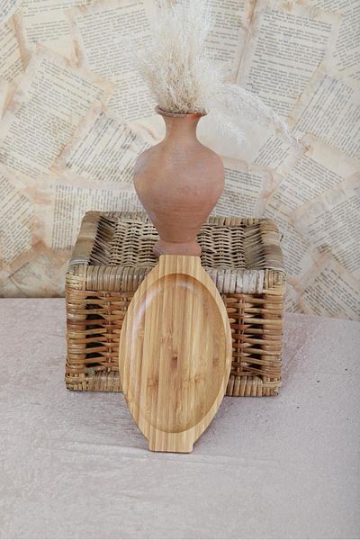 Bambum Boat Sauce Bowl with Holder - Snack Bowl - Breakfast Bowl - Sunmluk Serving Plate