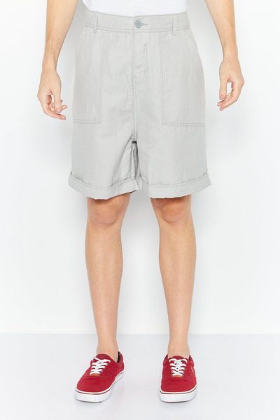 Esprit Men Plain Denim Short, Grey