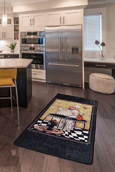 Chilai Home Chef Mutfak Halısı, Kaymaz Taban , Yıkanabilir. Djth
