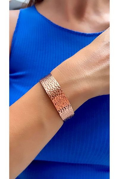 Kutcha Accessories Elegant and Stylish Copper Bracelet and Ring Set - Handmade